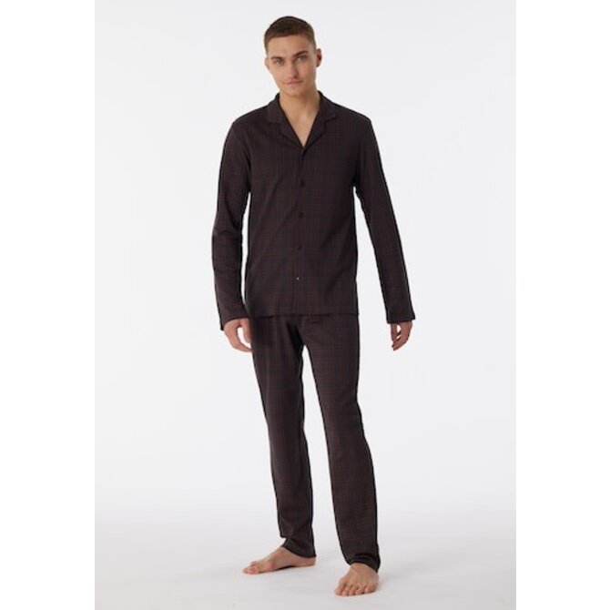 Schiesser Pyjama Long anthracite 180272 52/L