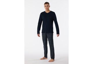 Schiesser Pyjama Long nightblue 180271 48/S