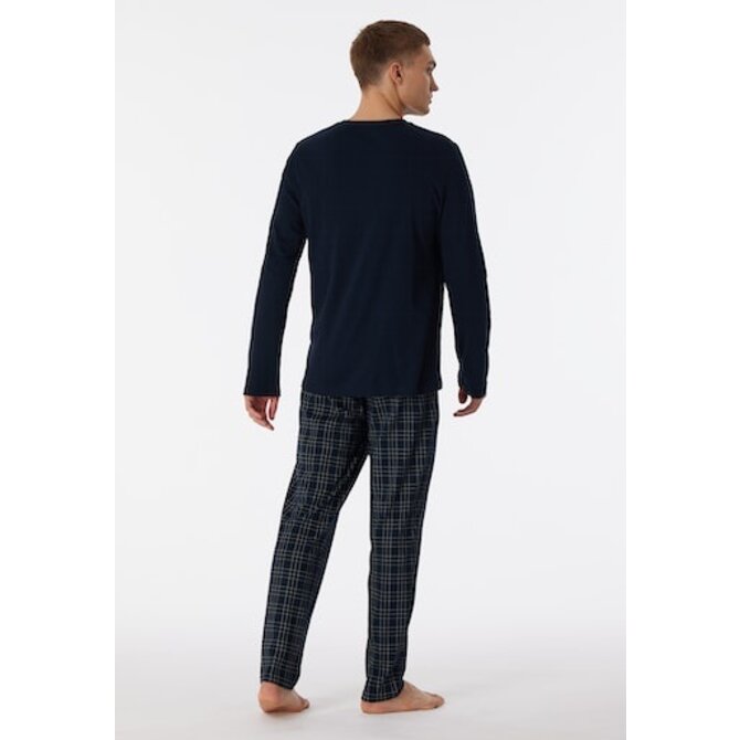 Schiesser Pyjama long bleu nuit 180271 48/S