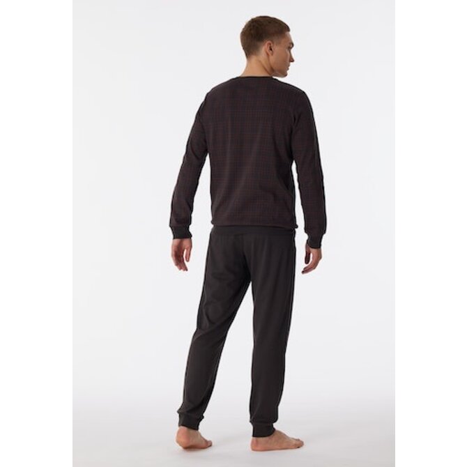 Schiesser Pyjama long anthracite 180270 60/4XL