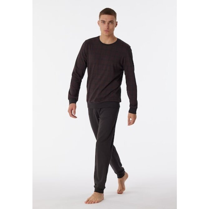 Schiesser Pyjama long anthracite 180270 60/4XL