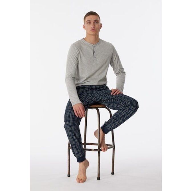 Schiesser Pyjama Long grey melange 180269 50/M