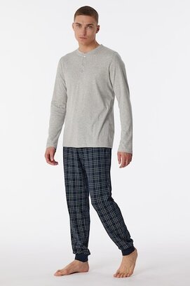 Schiesser Pyjama Long grey melange 180269 50/M