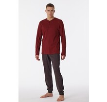 Schiesser Pyjama long terre cuite marron 180269 56/XXL