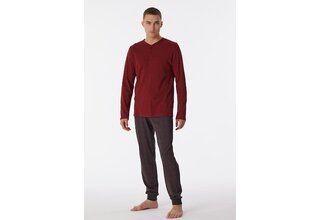 Schiesser Pyjama Long terracotta brown 180269 56/XXL
