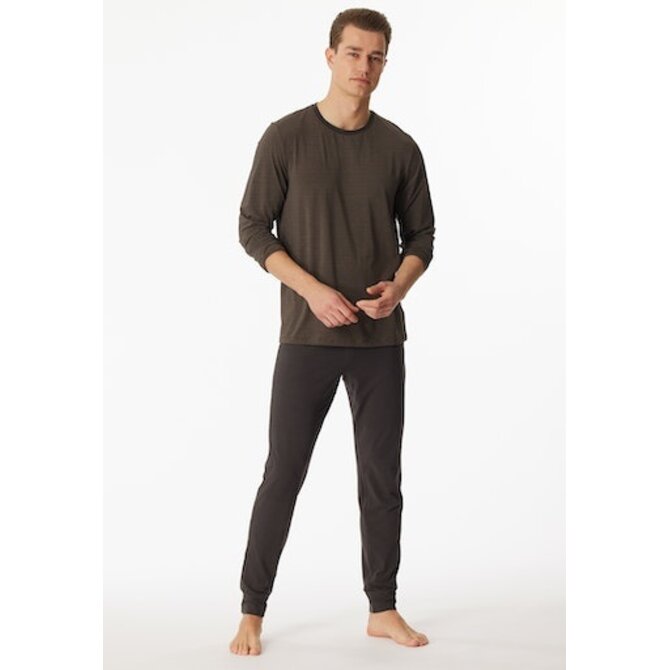 Schiesser Pyjama Long taupe colored 180267 56/XXL
