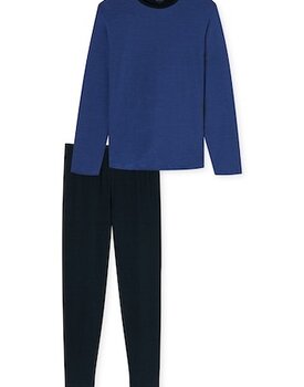 Schiesser Pyjama Long royal blue 180267 56/XXL