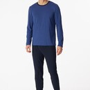 Schiesser Schiesser Pyjama Long royal blue 180267 48/S