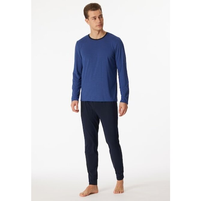 Schiesser Pyjama long bleu roi 180267 48/S