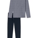Schiesser Schiesser Pyjama Long nightblue 180258 48/S