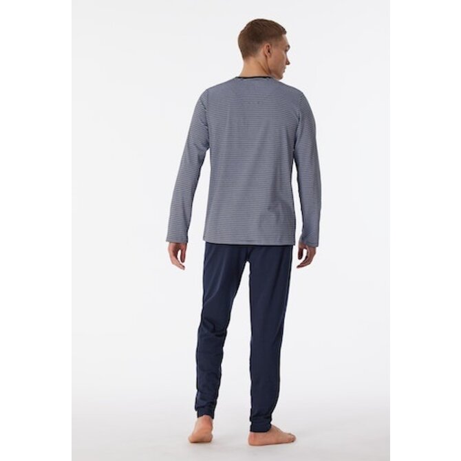 Schiesser Pyjama long bleu nuit 180258 48/S