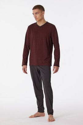 Schiesser Pyjama Long terracotta brown 180258 56/XXL