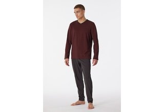 Schiesser Pyjama Long terracotta brown 180258 56/XXL
