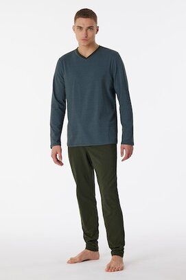 Schiesser Pyjama Long pétrole 180258 52/L
