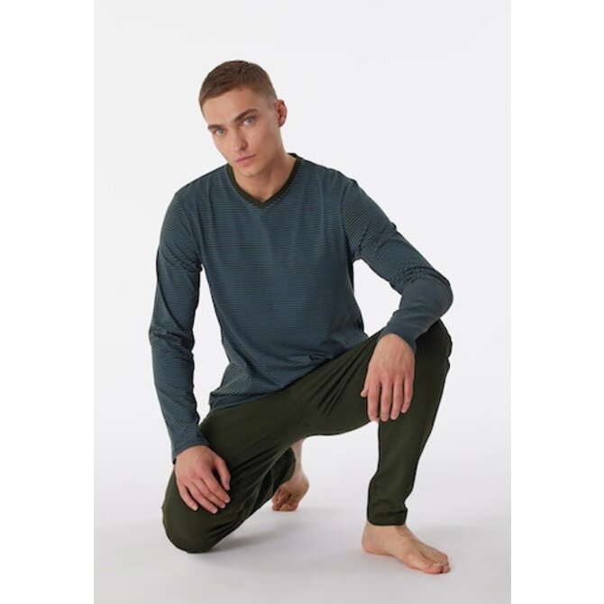 Schiesser Pyjama long pétrole 180258 48/S