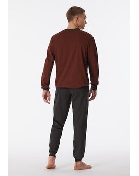 Schiesser Pyjama Long terracotta brown 180252 50/M