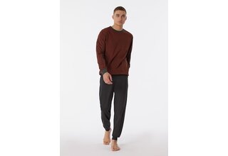 Schiesser Pyjama Long terracotta brown 180252 48/S