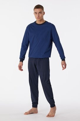 Schiesser Pyjama Long navy 180252 54/XL
