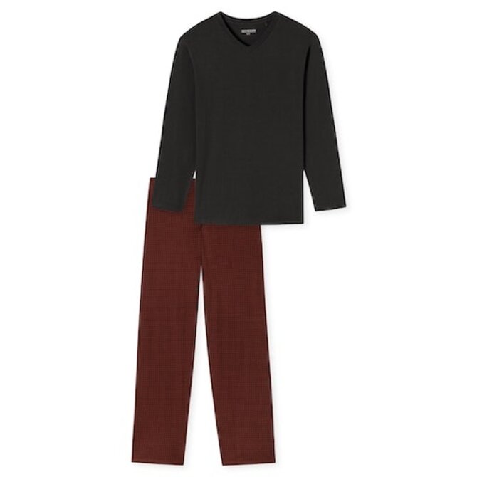 Schiesser Pyjama Long anthracite 180251 56/XXL