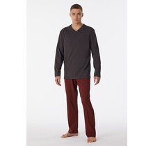 Schiesser Pyjama Long anthracite 180251 56/XXL