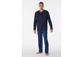 Schiesser Pyjama Long nightblue 180251 50/M