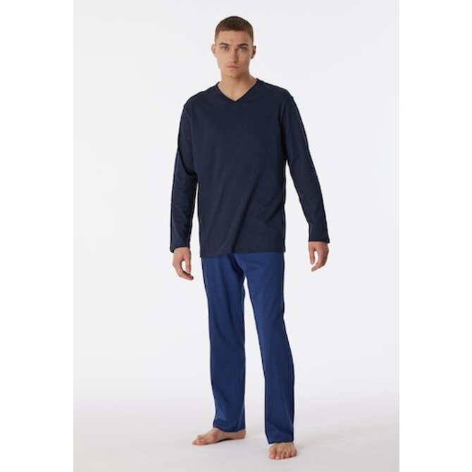 Schiesser Pyjama long bleu nuit 180251 50/M