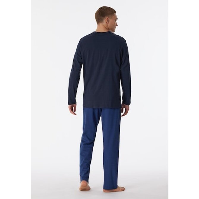 Schiesser Pyjama Long nightblue 180251 50/M