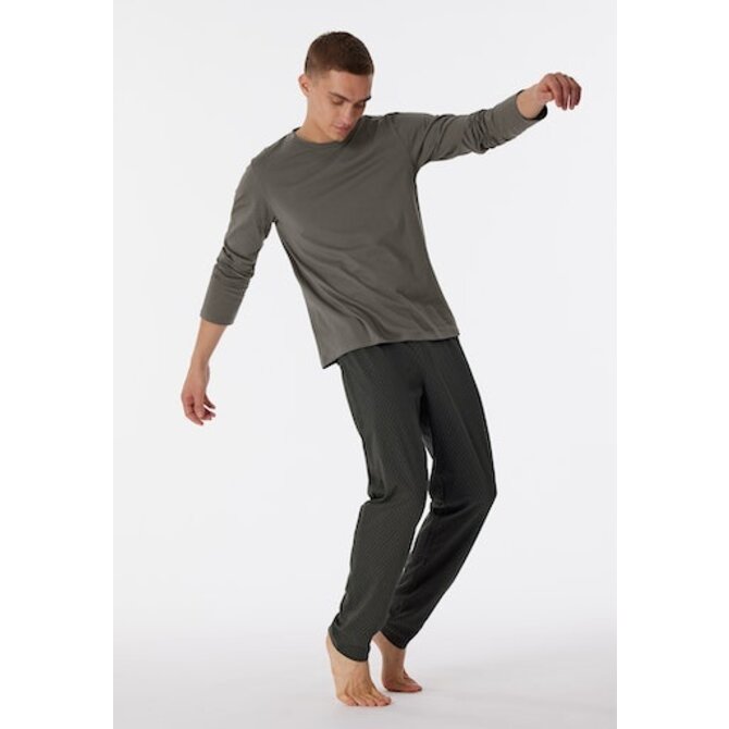 Schiesser Pyjama Long taupe coloré 180249 56/XXL