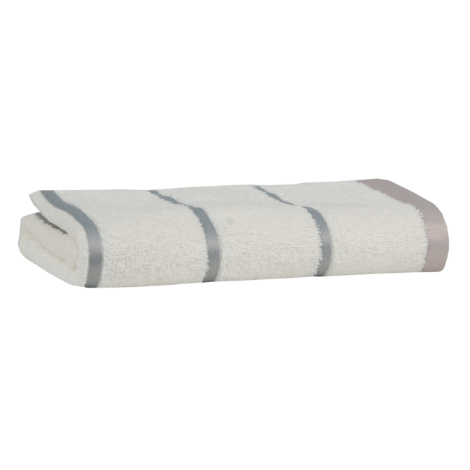 Carl Ross Serviette de sauna 17300 blanc cassé/argent 70x200