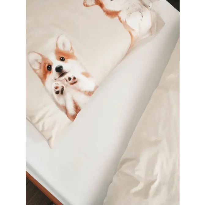 Housse de couette Snurk Corgi Friends 140x200/220 cm
