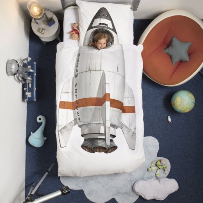 Snurk Rocket housse de couette 140x200/220 cm