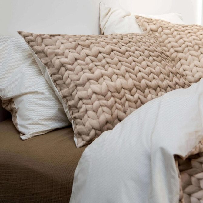 Snurk Twirre Sand Beige Dekbedovertrek 200x200/220 cm