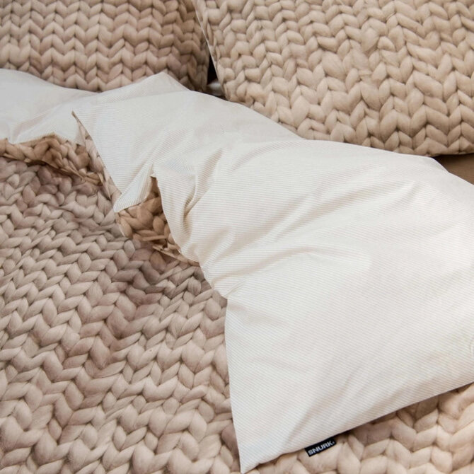 Snurk Twirre Sand Beige Dekbedovertrek 200x200/220 cm