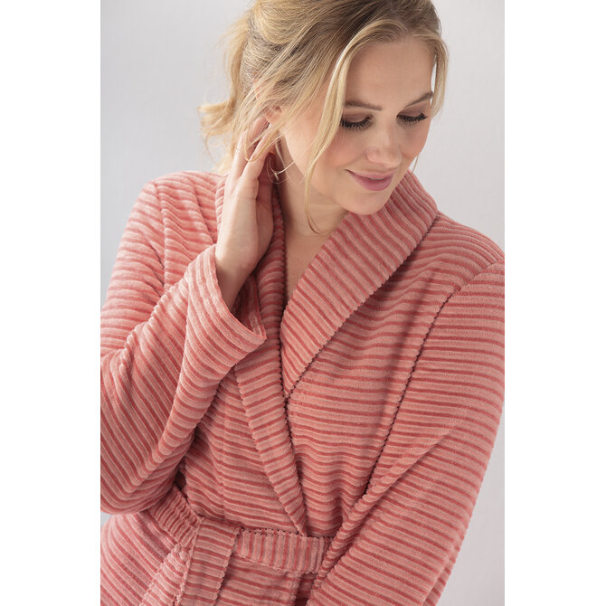 Cawö Peignoir avec col châle 5316 coral 44 Cawö Peignoir avec col châle 5316 coral 44