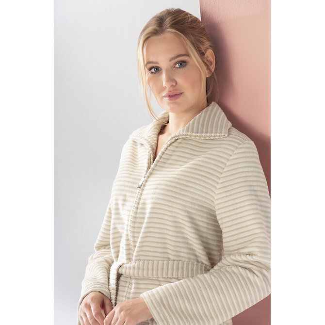 Cawö Peignoir avec fermeture éclair 5317 beige 38 Cawö Peignoir avec fermeture éclair 5317 beige 38