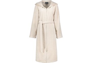 Cawö Badjas met capuchon en rits 6432   natur 40