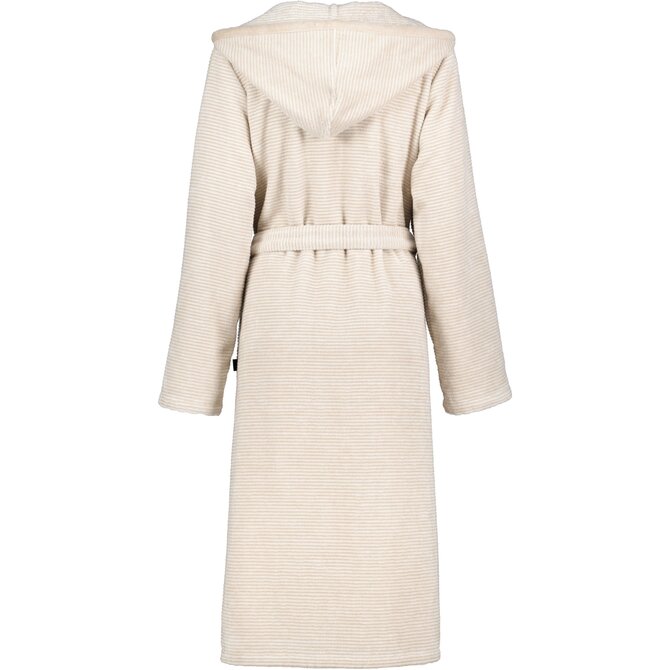 Cawö Badjas met capuchon en rits 6432   natur 38