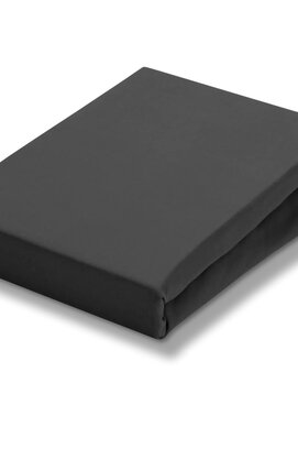 Vandyck Jersey Soft Fitted Sheet Lits-jumeaux 180-200 x 200-220 off black