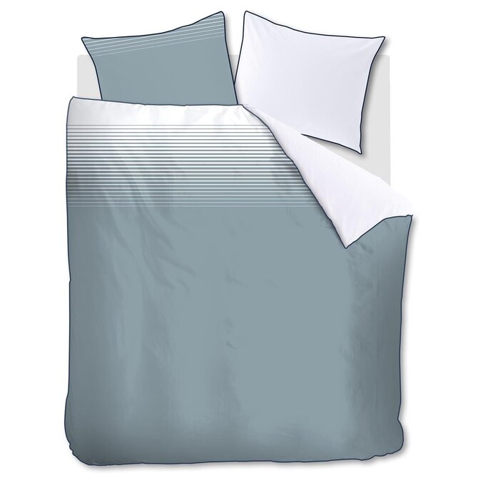 Silvana dekbedovertrek Elena - Blauw grijs 200x200/220 cm