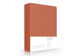 Romanette flanel hoeslaken Rooibos 90x200