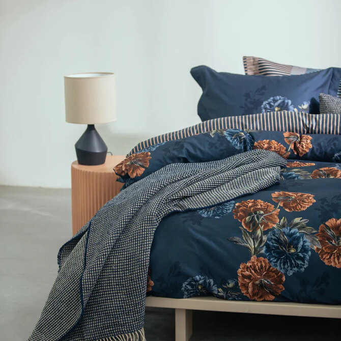 Vandyck Midnight Hour Housse de couette 2 personnes (200x200/220) encre bleue