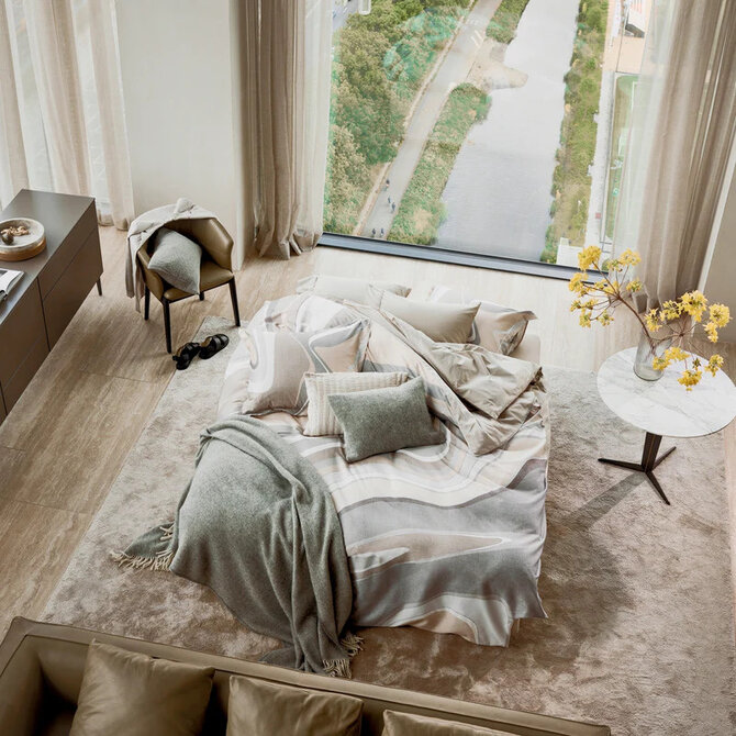 Taie d'oreiller en marbre Vandyck (60x70) pierre