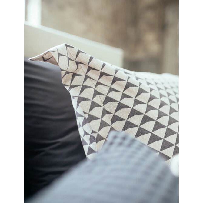 Taie d'oreiller Vandyck Diamonds (60x70) noir foncé