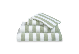 Vandyck Verona Stripes Gastendoekje 30x50 smoke green