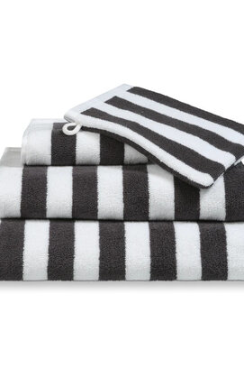 Vandyck Verona Stripes Handdoek 60x110 off black