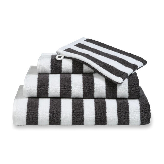 Vandyck Verona Stripes Handdoek 60x110 off black