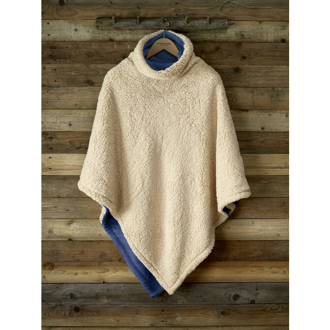 De Witte Lietaer Ganges Teddy Poncho bleu royal De Witte Lietaer Ganges Teddy Poncho bleu royal