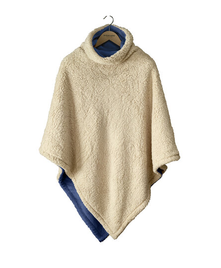 De Witte Lietaer Ganges Teddy Poncho royal blue