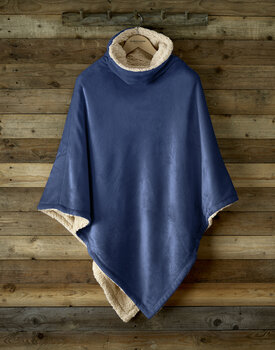 De Witte Lietaer Ganges Teddy Poncho royal blue