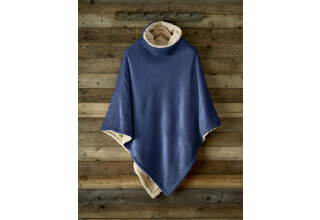 De Witte Lietaer Ganges Teddy Poncho royal blue